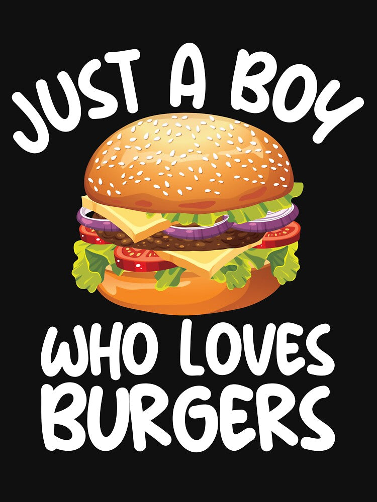 Just A Boy Who Loves Burgers Cheese Burger Cheeseburger Gear by DynamicDesign T-Shirts, Hoodie, Sweatshirt (Image 3)