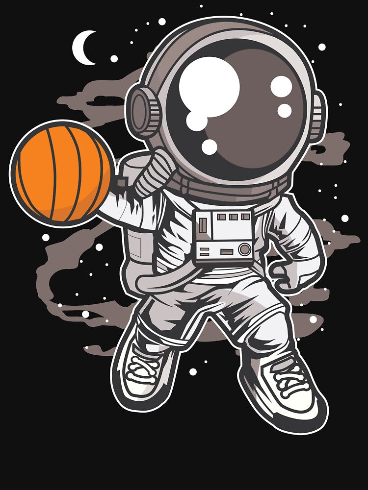 Astronaut Basketball - Funny Outer Space Lovers by Desteroids T-Shirts, Hoodie, Sweatshirt | BlankRebels.com (Image 3)