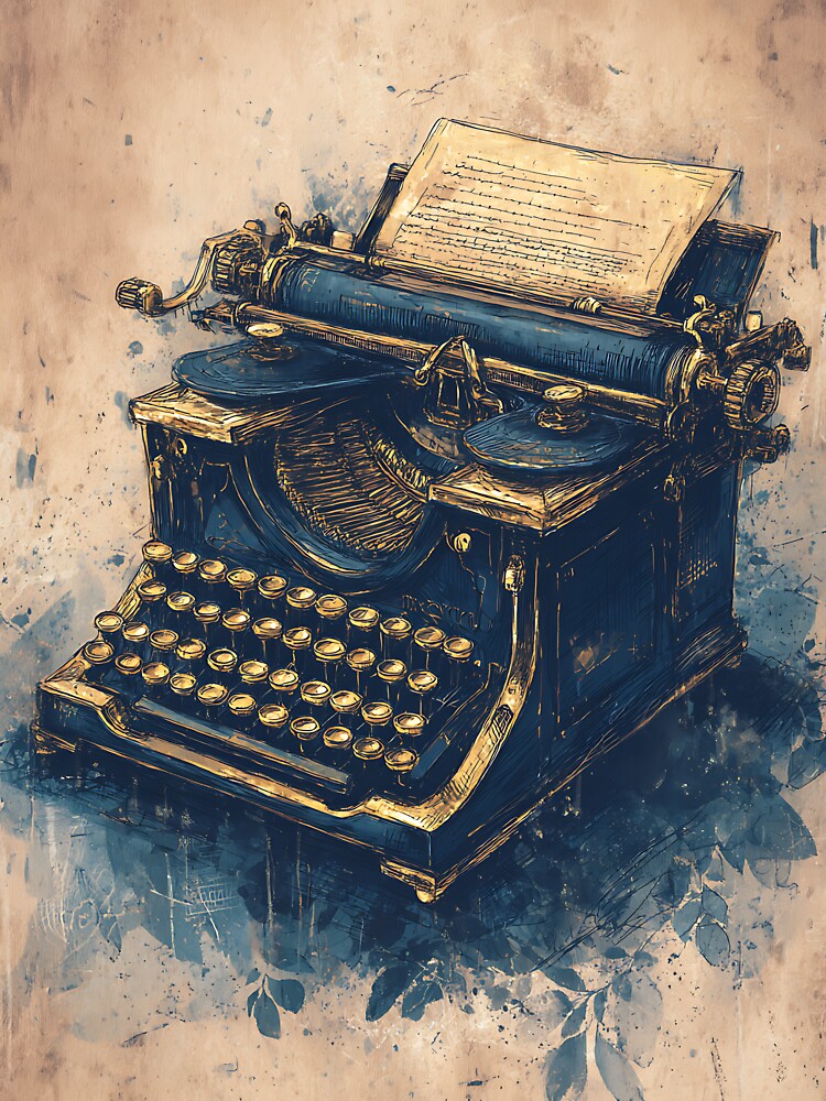 Vintage Antique Typewriter by bapupa T-Shirts, Hoodie, Sweatshirt | BlankRebels.com (Image 3)
