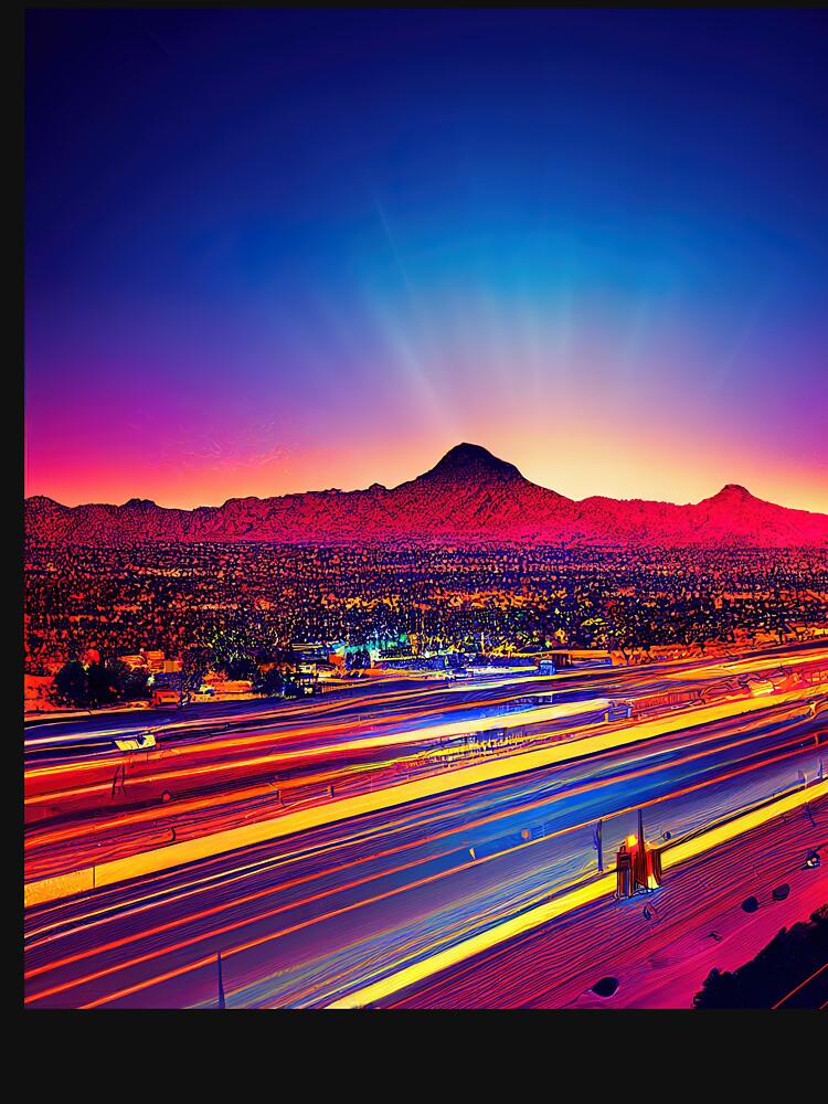 Phoenix Arizona Neon Vaporwave by ComicsFactory T-Shirts, Hoodie, Sweatshirt | BlankRebels.com (Image 3)