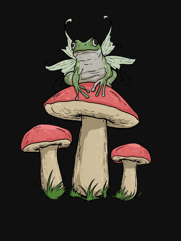 Frog Fairycore Grunge Aesthetic Cottagecore Mushroom Frog Gear by DynamicDesign T-Shirts, Hoodie, Sweatshirt (Image 3)