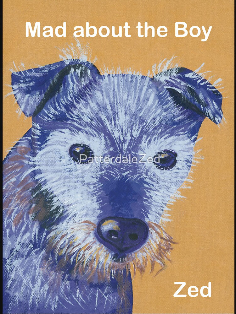 The first 'whiskers and all' painting I did of Zed, my Patterdale Terrier by PatterdaleZed T-Shirts, Hoodie,... (Image 3)