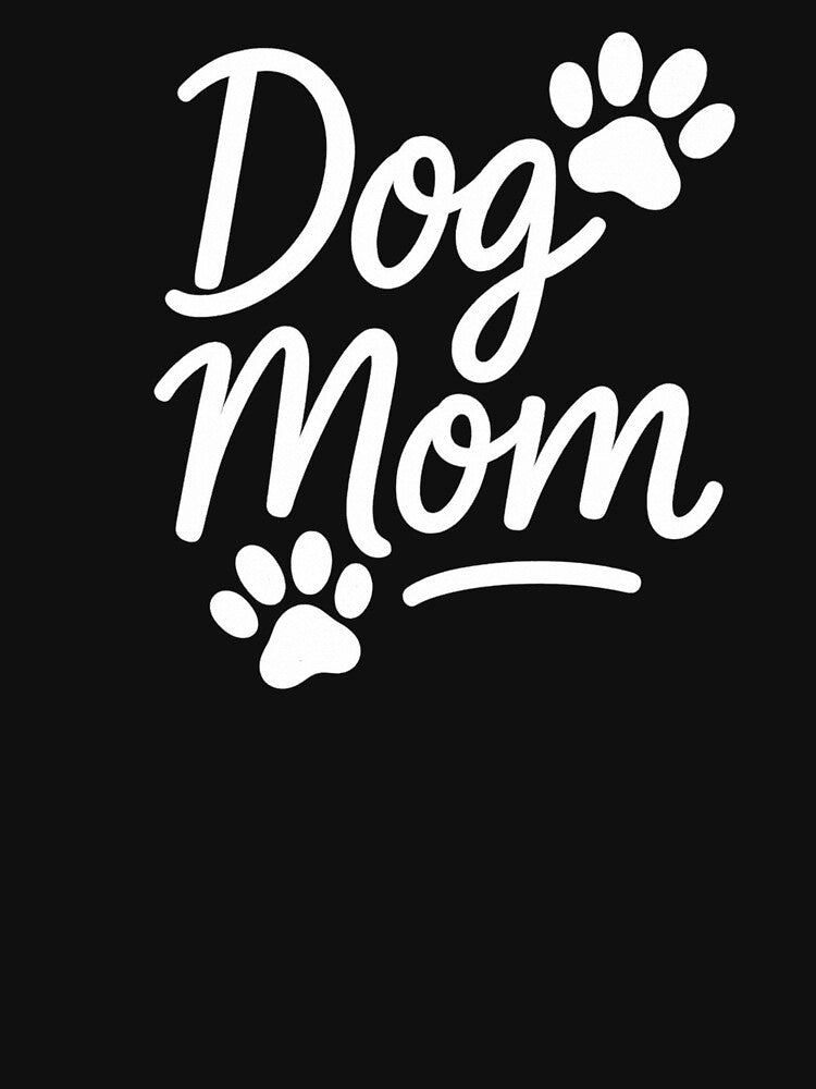 Dog Mom – Cute Paw Print Script T-Shirt by SpencersUnltd Hoodie, Sweatshirt | BlankRebels.com (Image 3)