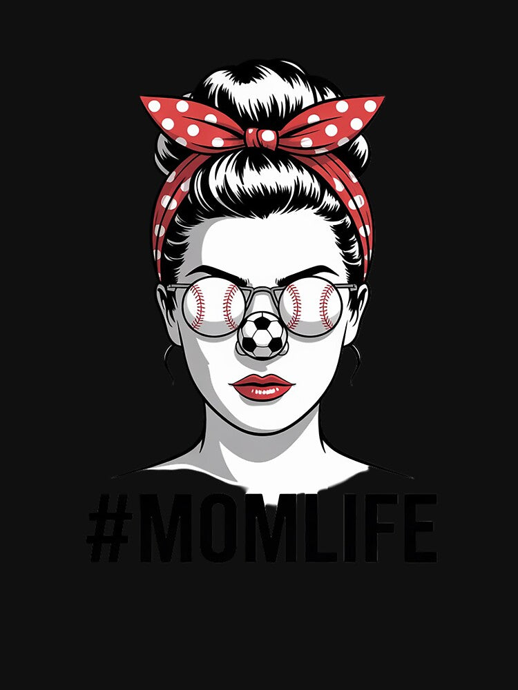 Bleached Mom Life Soccer Messy Bun Baseball Game Day 4 by KonstanKoraner