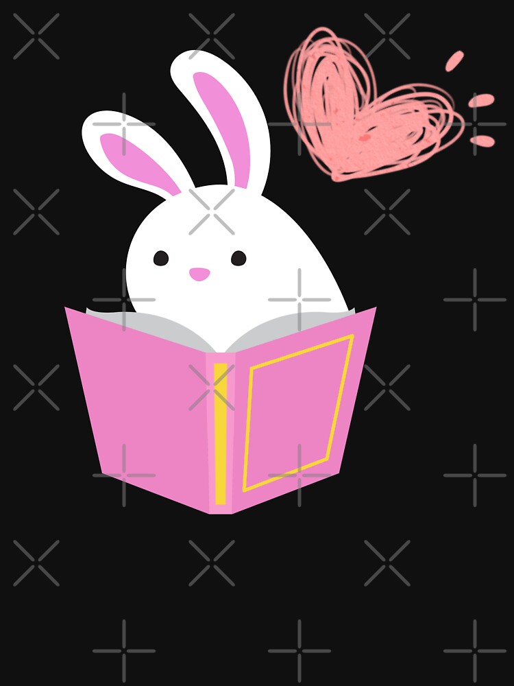 Bunny Bookish Lovers - Bunny Reading by Wiss2Arts T-Shirts, Hoodie, Sweatshirt | BlankRebels.com (Image 3)