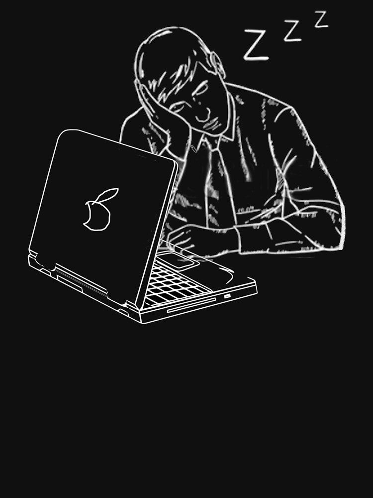 Worker sleeping on laptop  Employee Of The Month by Aleksey888