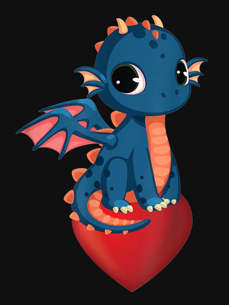 Dragon Heart Cute Cartoon Art Gift by Faulkshop2 T-Shirts, Hoodie, Sweatshirt | BlankRebels.com (Image 3)