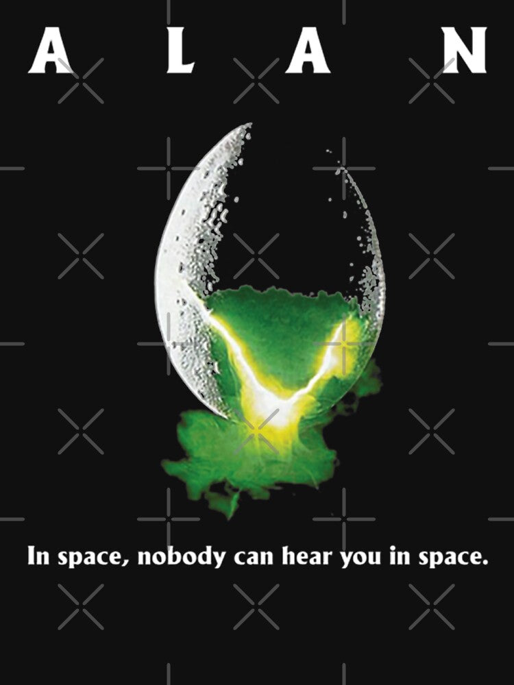 Alan In Space Nobody Can Hear You In Space by Big Twelve T-Shirts, Hoodie, Sweatshirt | BlankRebels.com (Image 3)