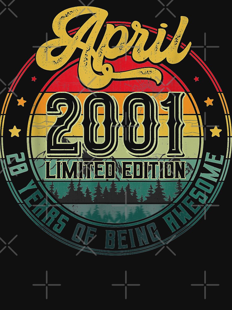 20th Birthday Gifts 20 Years Old Retro Born In April 2001 by ADAMANDREWSAU T-Shirts, Hoodie, Sweatshirt (Image 3)