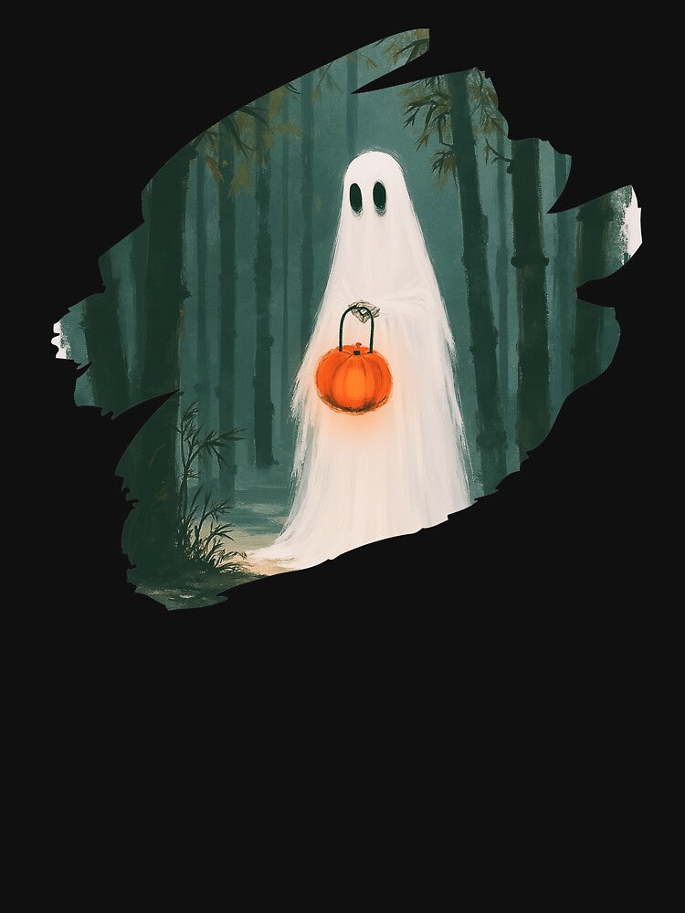 Ghost Standing in a Bamboo Forest Halloween T-shirt, tee, t-shirt, hoodie, sweatshirt, long sleeve, short... (Image 3)