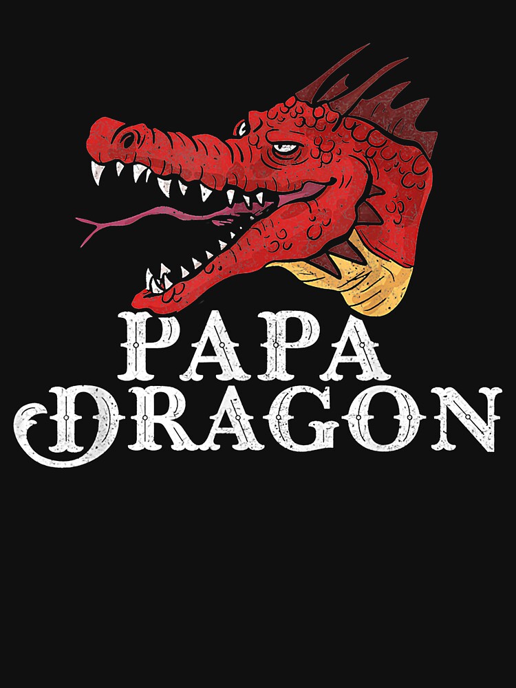 Papa Dragon Fearsome Dragon Fantasy Loving Dad by Jauenieu83 T-Shirts, Hoodie, Sweatshirt | BlankRebels.com (Image 3)
