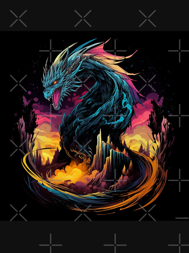 Fantasy Fiction - Psychedelic Dragon Art by Fantasy Masterpiece T-Shirts, Hoodie, Sweatshirt | BlankRebels.com (Image 3)