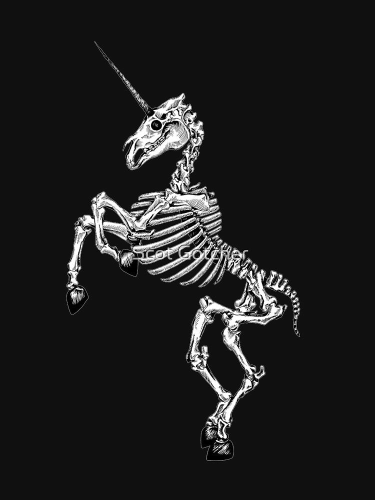 Unicorn Skeleton by Scot Gotcher T-Shirts, Hoodie, Sweatshirt | BlankRebels.com (Image 3)