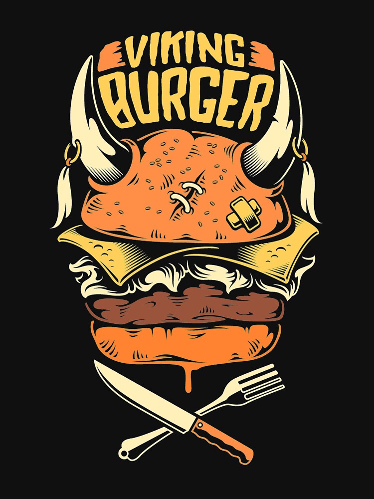 Viking Burger - Awesome viking lover Gift by Teenation9 T-Shirts, Hoodie, Sweatshirt | BlankRebels.com (Image 3)