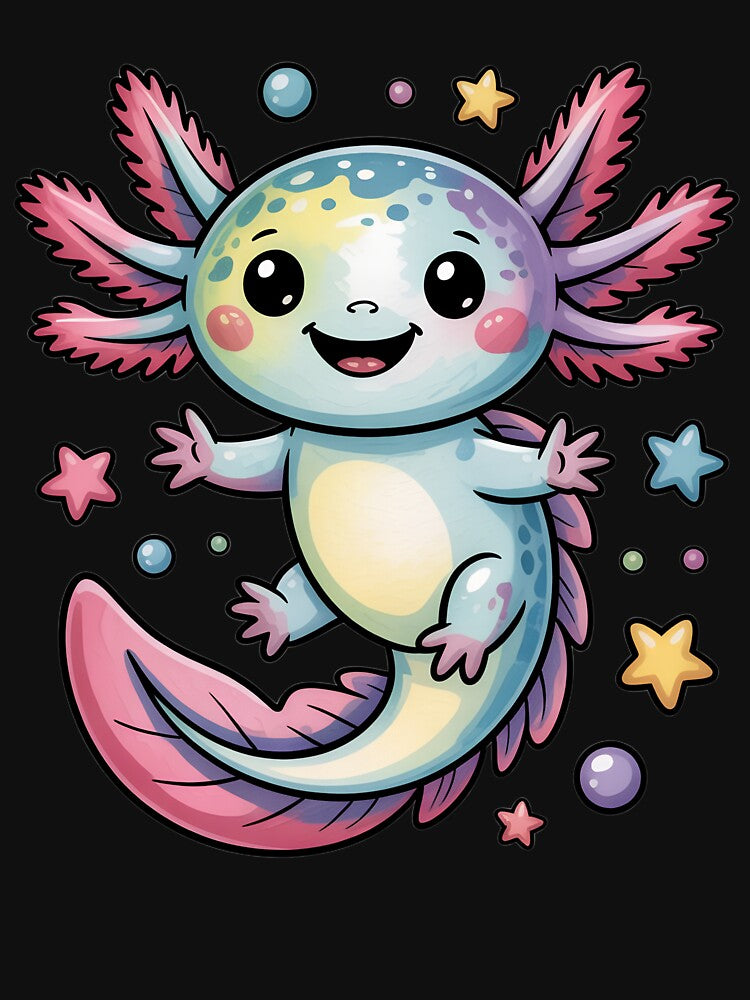 Magical Tiny Axolotl Fantasy Art by VividOrganica T-Shirts, Hoodie, Sweatshirt | BlankRebels.com (Image 3)