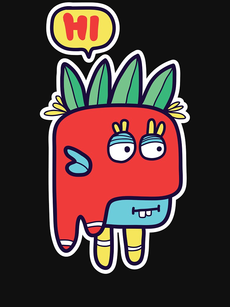 cute monsters say hi by irfancholis T-Shirts, Hoodie, Sweatshirt | BlankRebels.com (Image 3)