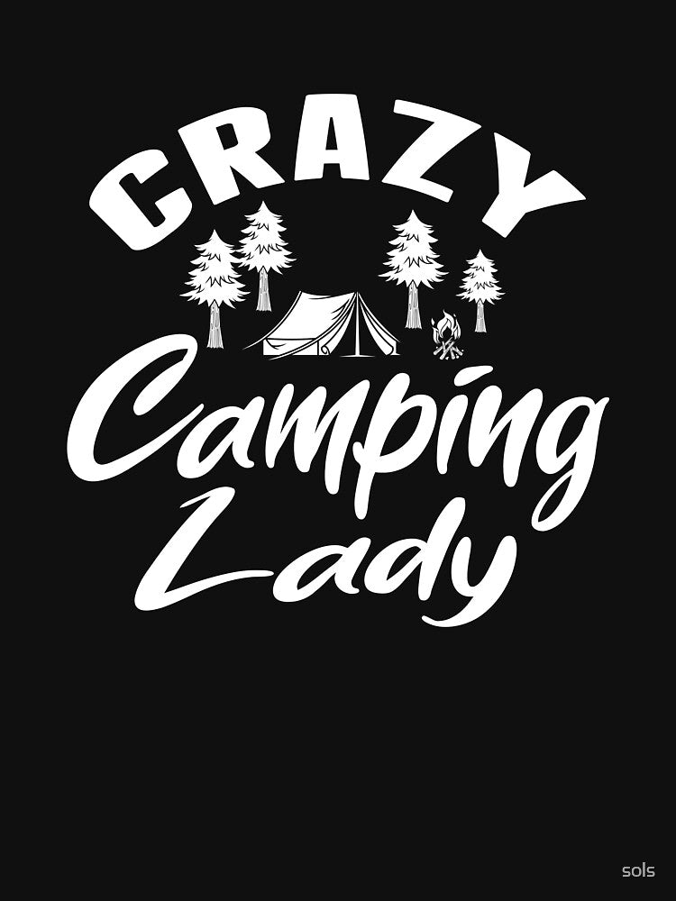 Crazy Camping Lady, Campfire Camping Gift- Funny Camping Shirt ,Camping Tees, Camp T shirt, Camping Shirt For... (Image 3)