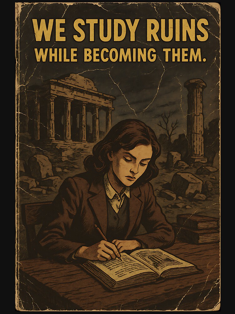 Dark Academia Aesthetic: We Study Ruins While Becoming Them by bapupa T-Shirts, Hoodie, Sweatshirt (Image 3)