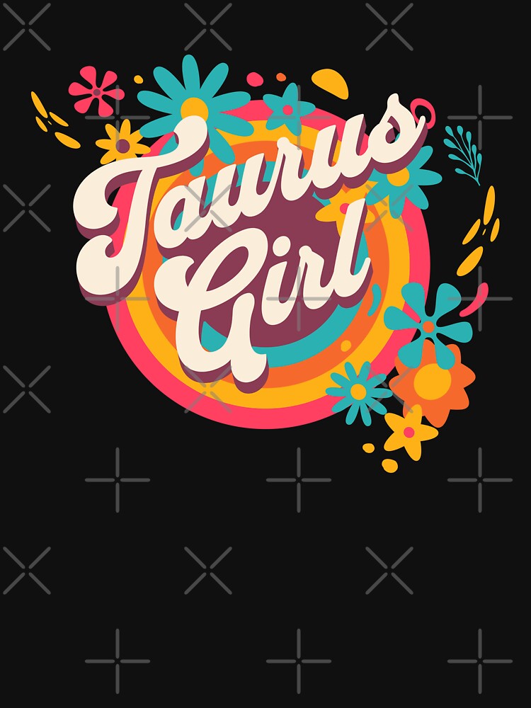 Retro Taurus Girl Hippy Zodiac Horoscope by MasterKlaw T-Shirts, Hoodie, Sweatshirt | BlankRebels.com (Image 3)