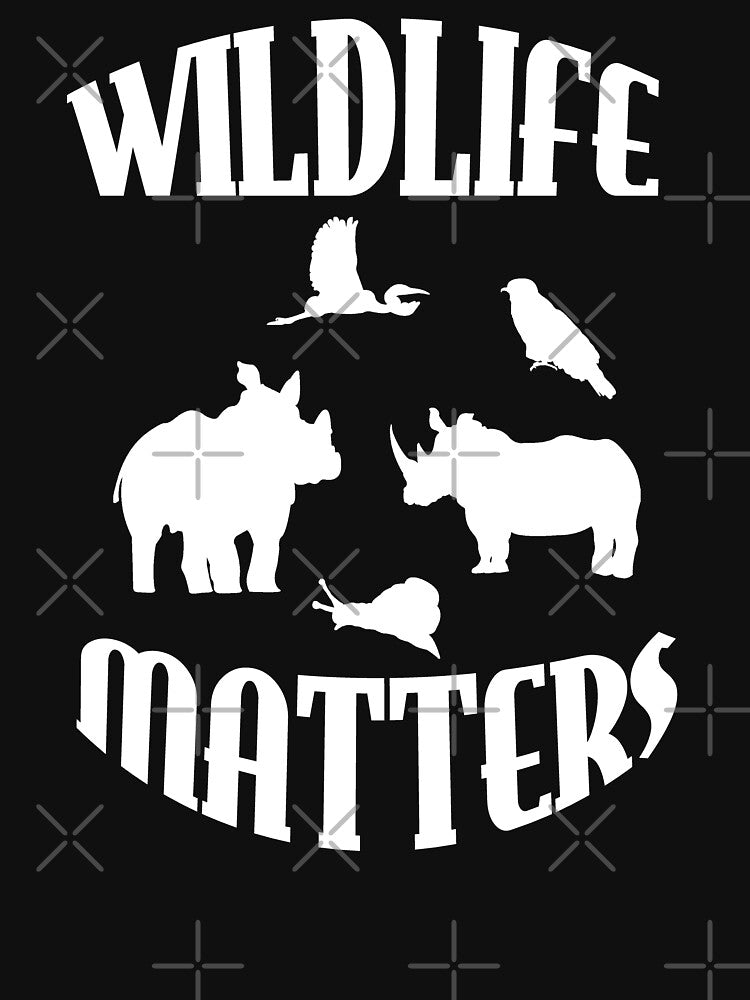 Wildlife matters design with rhinoceroses and other animals. protect the wildlife because all animal lives... (Image 3)