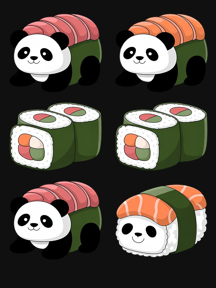 Panda Sushi Hug Cute Animal Maki Lover Food Gift by BotboutiquePre T-Shirts, Hoodie, Sweatshirt | BlankRebels.com (Image 3)