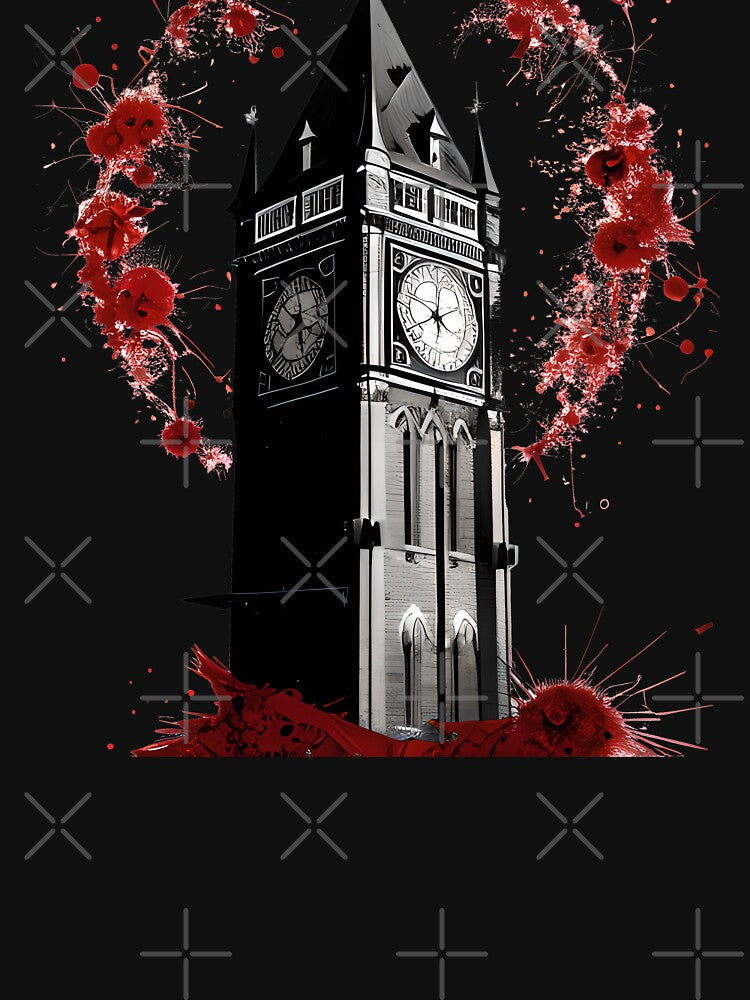 A Blood splattered clocktower by creative-cub T-Shirts, Hoodie, Sweatshirt | BlankRebels.com (Image 3)