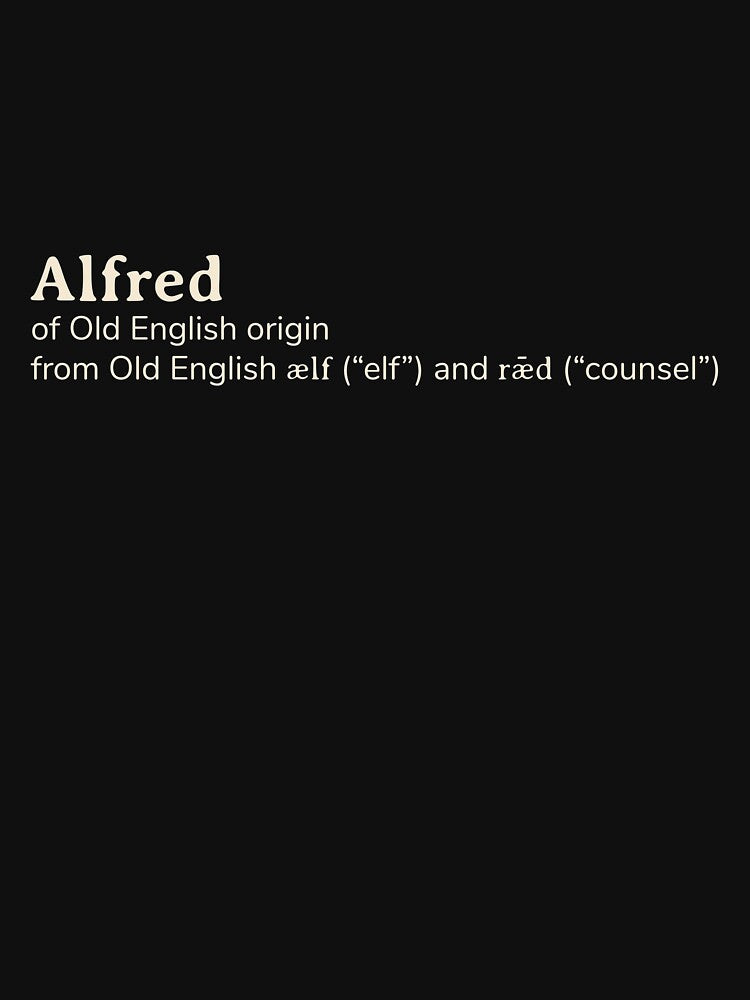 Alfred name etymology by YourNameStory T-Shirts, Hoodie, Sweatshirt | BlankRebels.com (Image 3)