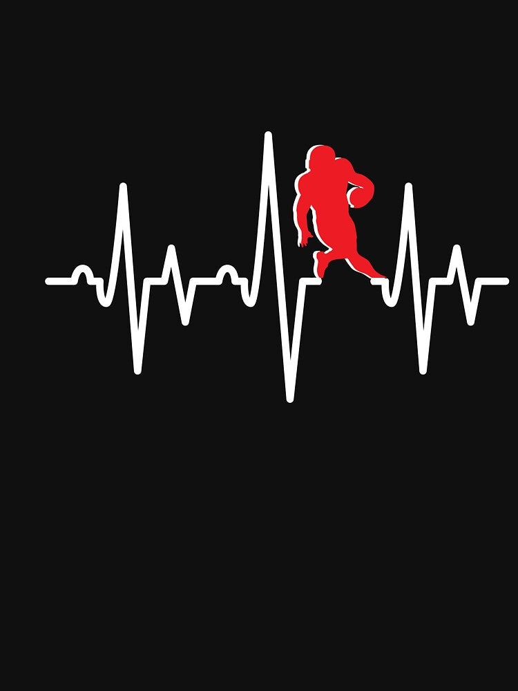 Football Heartbeat American Football Player by clothesy7 T-Shirts, Hoodie, Sweatshirt | BlankRebels.com (Image 3)