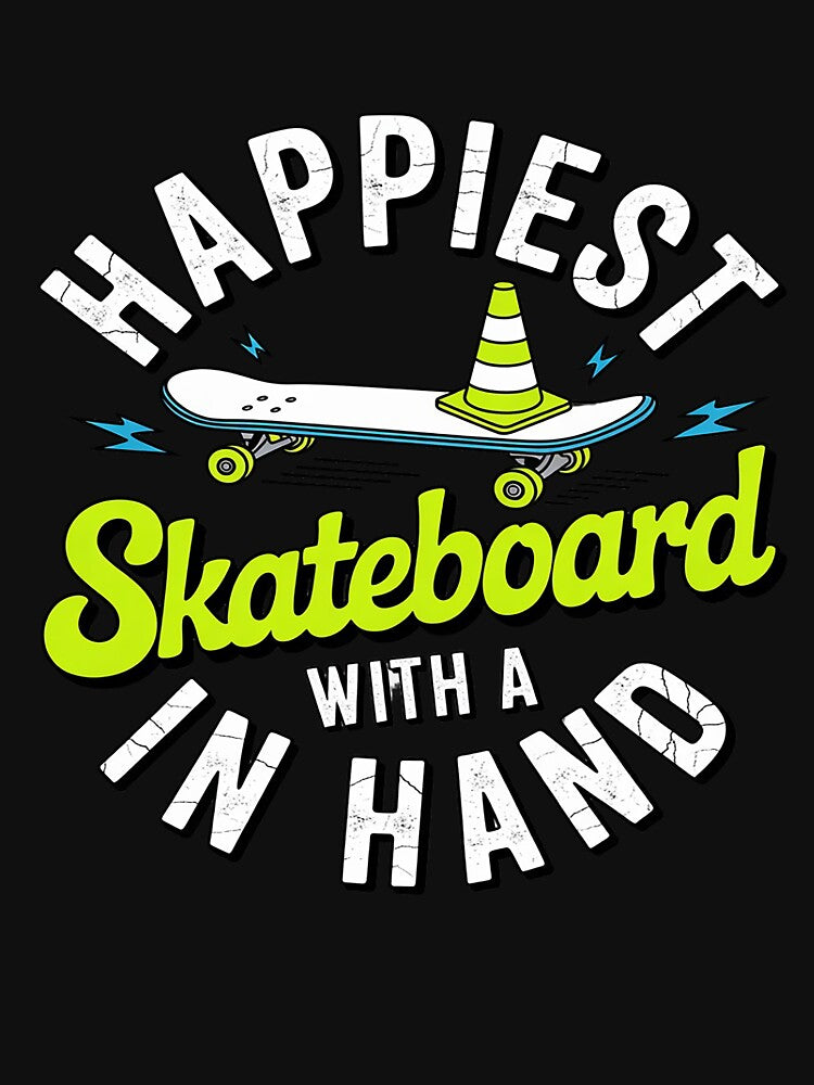 Happiest Skateboard Skateboarding Enthusiast Board Skating by Idarmotar T-Shirts, Hoodie, Sweatshirt (Image 3)
