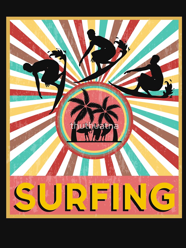 Retro Vintage 70s Style Surfing T Shirt by thuthuatna Hoodie, Sweatshirt | BlankRebels.com (Image 3)