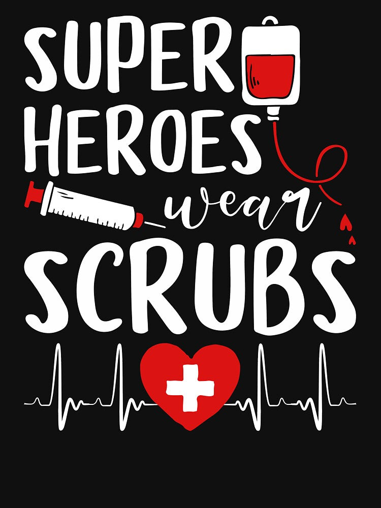 Nurses - Superheroes Wear Scrubs by SunsetGloww T-Shirts, Hoodie, Sweatshirt | BlankRebels.com (Image 3)