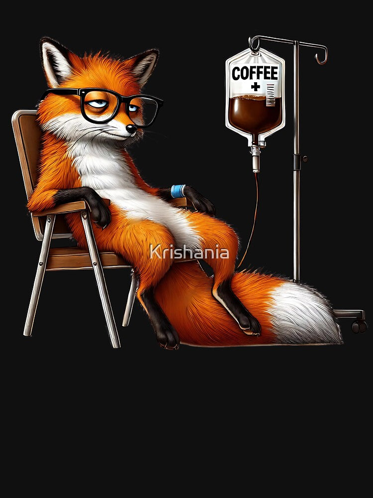 Funny Fox IV Coffee Drink Animal Lover Kimberley King Art King Art T-Shirts, Hoodie, Sweatshirt