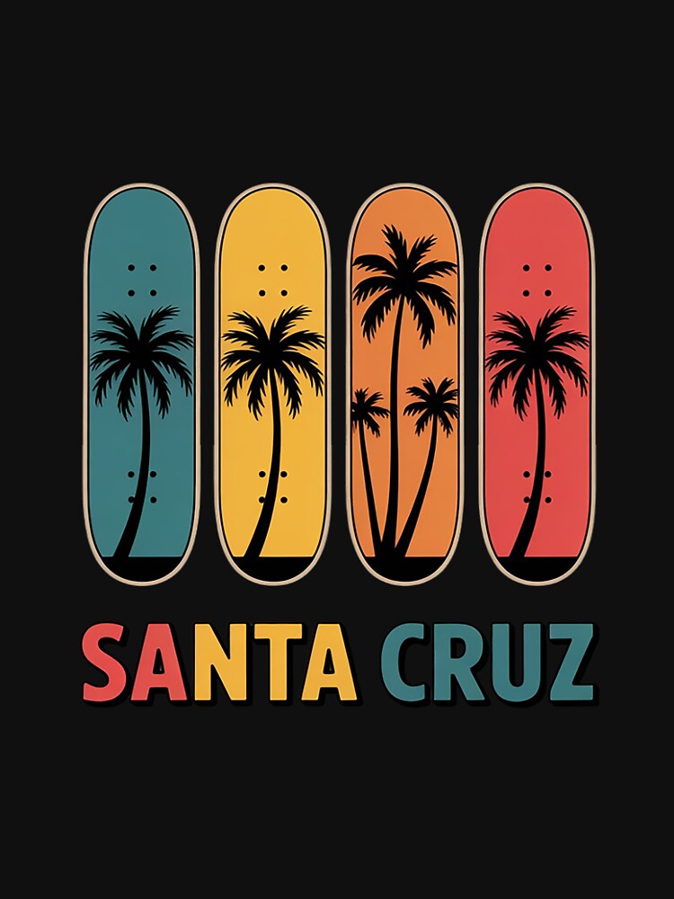 Skateboard Graphic Santa Cruz by Silicula T-Shirts, Hoodie, Sweatshirt | BlankRebels.com (Image 3)