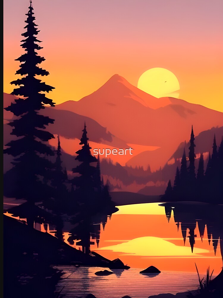 Find Perfect Minimalist Landscape Sunrise Water View Print Your Personal Taste T-Shirts, Hoodie, Sweatshirt