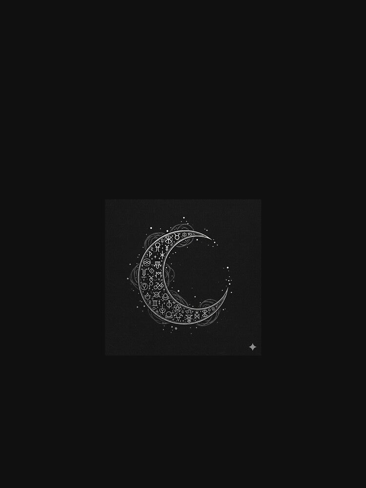 Mystic Crescent Moon – Occult Symbols Gothic Line Art by RZandRaiDesigns T-Shirts, Hoodie, Sweatshirt (Image 3)