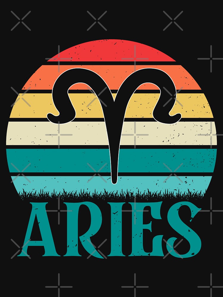 Retro Vintage Zodiac Sign - Aries by WilliamsonMedia T-Shirts, Hoodie, Sweatshirt | BlankRebels.com (Image 3)