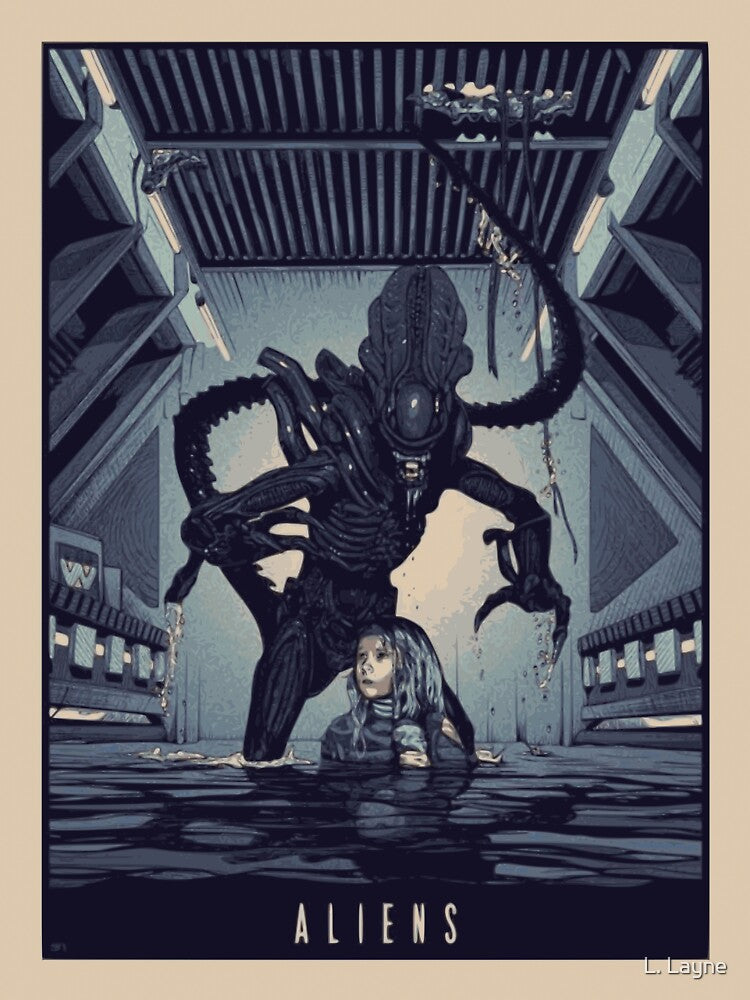 Aliens: The Movie Fanart - Sci-Fi Horror Design by L. Layne T-Shirts, Hoodie, Sweatshirt | BlankRebels.com (Image 3)