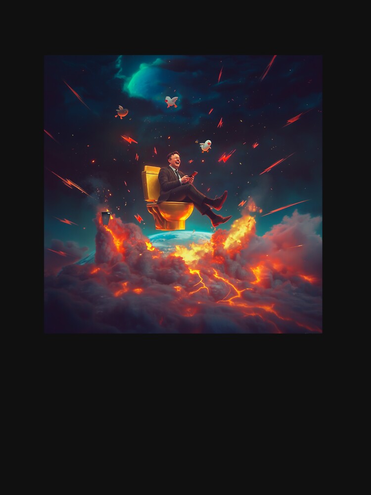 Elon Musk Chaos Tweet Logo 1 – Meme King of Market Crash by studio0mni T-Shirts, Hoodie, Sweatshirt (Image 3)