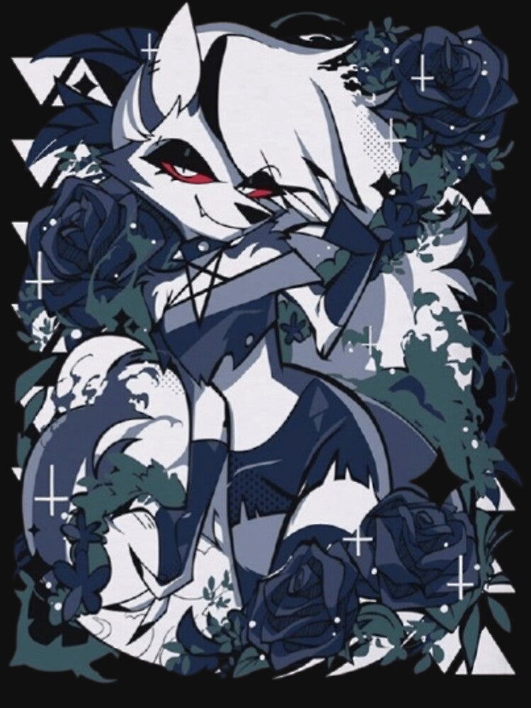 Helluva Boss Loona Floral Print by HellaverseArt T-Shirts, Hoodie, Sweatshirt | BlankRebels.com (Image 3)