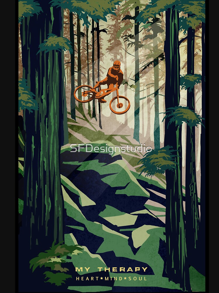 MY THERAPY: Mountain Bike! by SFDesignstudio T-Shirts, Hoodie, Sweatshirt | BlankRebels.com (Image 3)