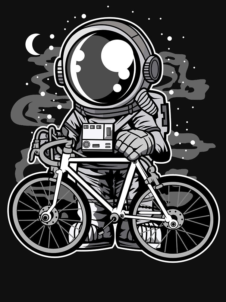 Astronaut Bicycle - Funny Outer Space Lovers by Desteroids T-Shirts, Hoodie, Sweatshirt | BlankRebels.com (Image 3)