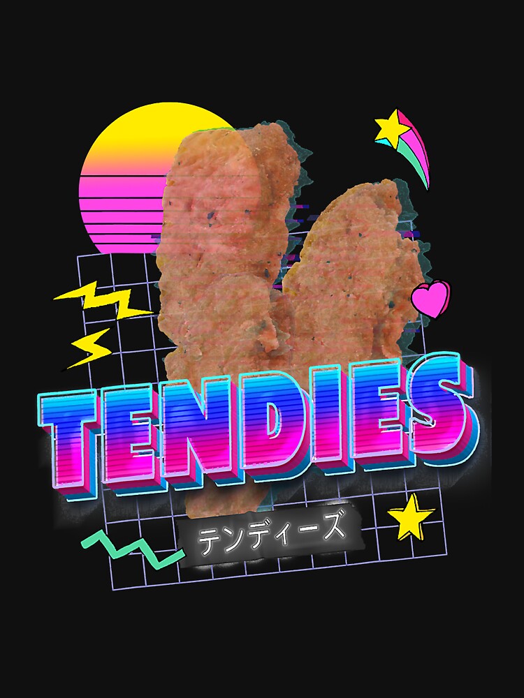 Tendies Vaporwave 80s Chicken Tenders by unassertive19 T-Shirts, Hoodie, Sweatshirt | BlankRebels.com (Image 3)