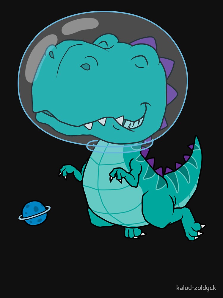 Cool Dinosaur in Space by kalud-zoldyck T-Shirts, Hoodie, Sweatshirt | BlankRebels.com (Image 3)