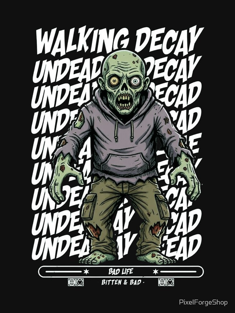 Streetwear Zombie T-Shirt Design T-Shirt by PixelForgeShop Hoodie, Sweatshirt | BlankRebels.com (Image 3)