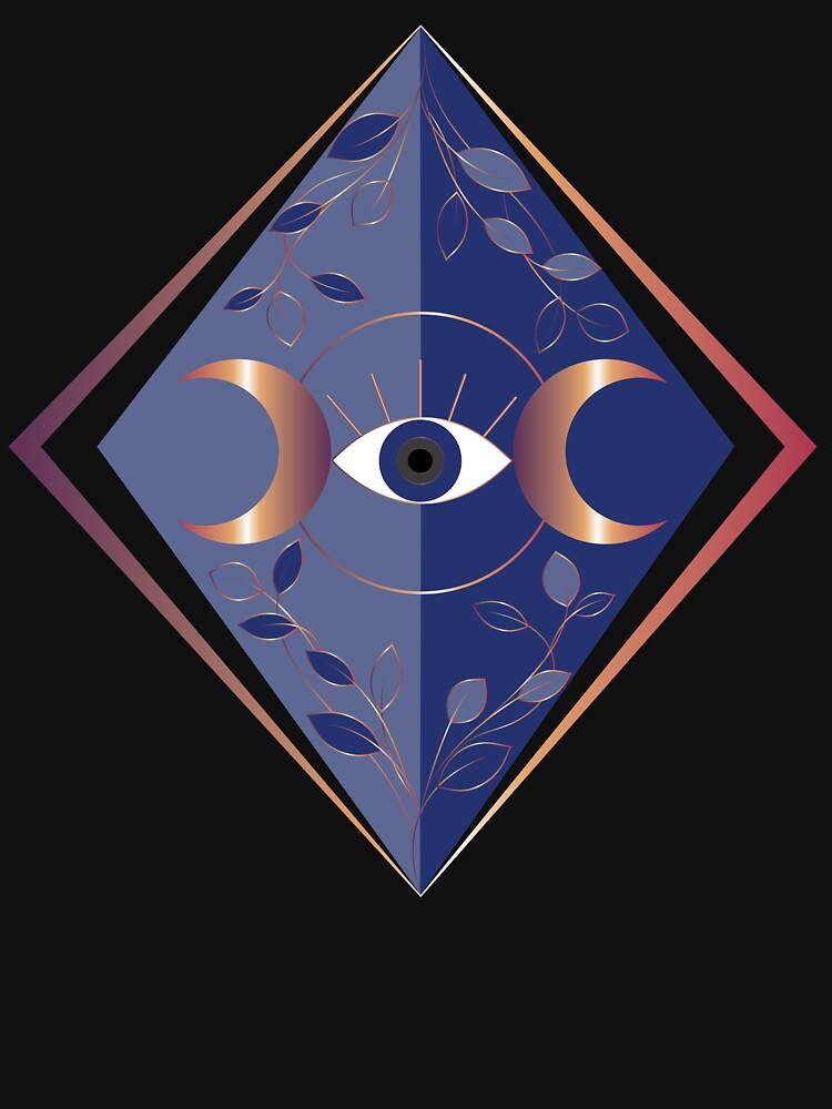 Mystical Evil Eye, Metallic and Blue by HildegunStudio T-Shirts, Hoodie, Sweatshirt | BlankRebels.com (Image 3)
