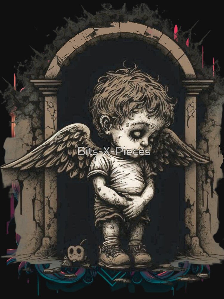Gothic Cherub Valentines Day Pin My Heart with Love by Bits-X-Pieces T-Shirts, Hoodie, Sweatshirt | BlankRebels.com (Image 3)