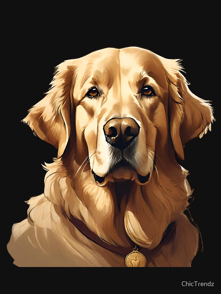 Regal Golden Retriever Portrait Timeless Elegance by ChicTrendz T-Shirts, Hoodie, Sweatshirt | BlankRebels.com (Image 3)
