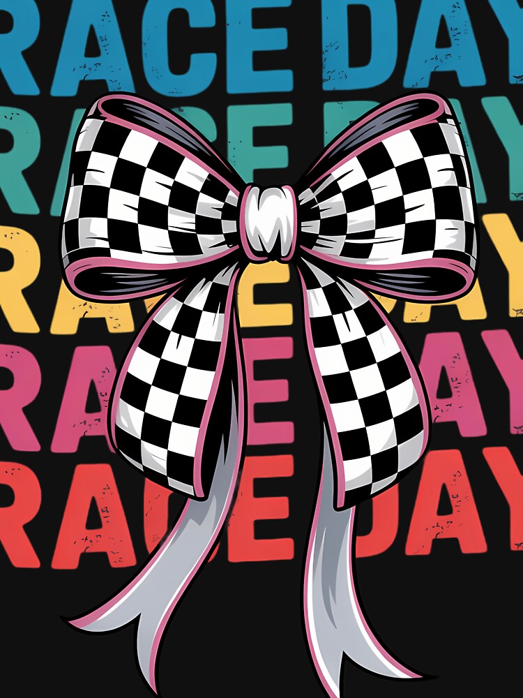 Race day coquette bow grunge distressed by FlankinMew