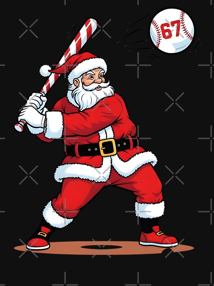Christmas Baseball Player Santa Funny Xmas by BakeryDozen T-Shirts, Hoodie, Sweatshirt | BlankRebels.com (Image 3)