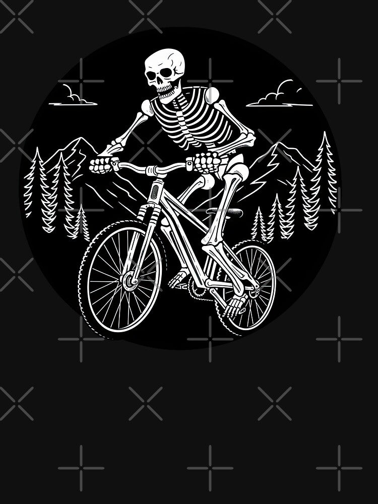 BORN TO RIDE meme : Skeleton On A Mountain Bike by MUJU-pixel T-Shirts, Hoodie, Sweatshirt | BlankRebels.com (Image 3)